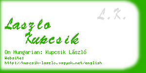 laszlo kupcsik business card
