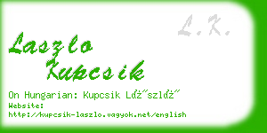 laszlo kupcsik business card